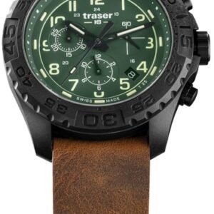 Traser P96 Outdoor Pioneer Evolution Chrono Green kůže
