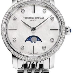 Frederique Constant Slimline Ladies Moonphase Quartz FC-206MPWD1SD6B