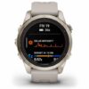 Garmin Fēnix 7S Pro Sapphire Solar Edition Soft Gold s koženým řemínkem Limestone - 010-02776-30 - Image 2