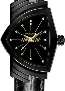 Hamilton Ventura Black & Gold S Quartz H24201730