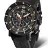Silikonový řemínek Vostok Europe pro Lunochod 6S30/6203211 - černý/zlatá spona - Image 3