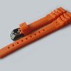 Silikonový řemínek Vostok Europe pro VK61-571F612 - oranžový/černá spona - Image 3
