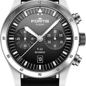 Fortis Flieger F-43 Bicompax Black F4240007