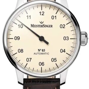 MeisterSinger N°03 AM903 - Tmavě hnědý kožený řemínek