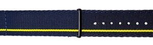 Traser řemen textilní NATO tmavě modro-žlutý - 24 mm