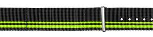 Traser řemen textilní černo-zelený Green Spirit (62) - 22 mm