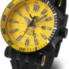Vostok Europe Energia Rocket Automatic GMT NH34-575C719 - Černý silikonový řemínek
