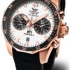 Vostok Europe N-1 Rocket Chrono Line 6S21-225B619S - Černý silikonový řemínek