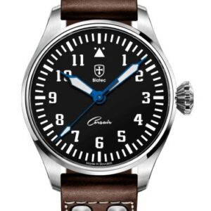 Biatec Corsair Vintage 01 - Tmavě hnědý řemínek v pilotním stylu