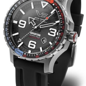 Vostok Europe Expedition North Pole Pulsometer Automatic Line YN55-597A729S - Černý silikonový řemínek
