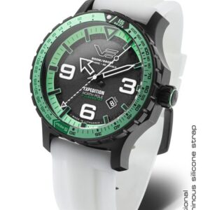 Vostok Europe Expedition North Pole Pulsometer Automatic Line YN55-597C731S - Bílý silikonový řemínek (luminiscenční)