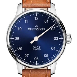 MeisterSinger N°03 38mm BM9908 - Světle hnědý kožený řemínek