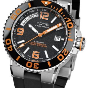 Epos Sportive DD 3441.142.99.92.55 - Černý kaučukový řemínek