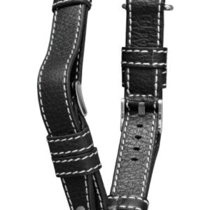 Kožený řemínek Biatec | Černý Navigator z bůvolí kůže - 20 mm