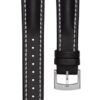 Kožený řemínek Biatec | Černý z teletiny - 20 mm - Stříbrná - Image 2