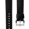 Kožený řemínek Biatec | Černý z teletiny krokodýlí vzor - 20 mm - Stříbrná - Image 2