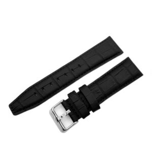Kožený řemínek Vostok Europe Croco pro modely GAZ 14 Limousine - černý/lesklá spona/23 mm