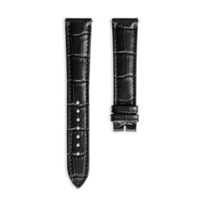 Kožený řemínek Vulcain černý Alligator (CITES) - 22 mm
