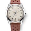 Nivada Grenchen Antarctic 35 mm Eggshell Beige - Black leather White Stitching - Image 2