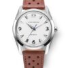 Nivada Grenchen Antarctic 35 mm - White Luminova - Brown Leather - Image 2