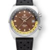 Nivada Grenchen Antarctic GMT - Tropical - Brown Leather White Stitching - Image 3