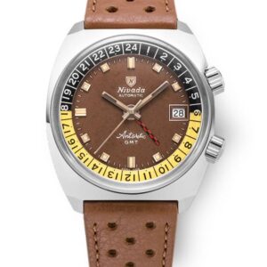 Nivada Grenchen Antarctic GMT - Tropical - Brown Racing Strap
