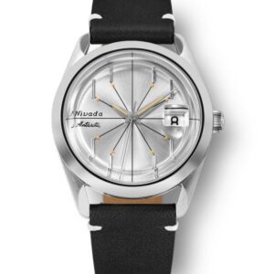 Nivada Grenchen Antarctic Spider - Black leather White Stitching