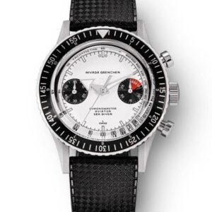 Nivada Grenchen Chronomaster White Panda Inter. Bezel - Manual - Rubber tropic
