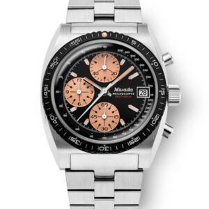 Nivada Grenchen Chronosport Mecaquartz Salmon - Chronosport Bracelet