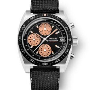 Nivada Grenchen Chronosport Mecaquartz Salmon - Rubber Tropic