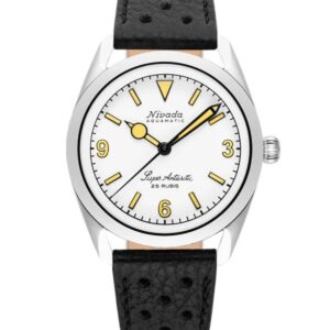 Nivada Grenchen Super Antarctic White 3. 6. 9. Cream - Black Racing Strap