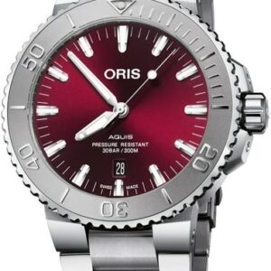 Oris Aquis Date Relief Cherry Dial 43