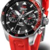 Vostok Europe N-1 Rocket Chrono Line 6S21-225A707S - Červený silikonový řemínek - Image 3