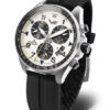 Vostok Europe Space Race Chrono Line 6S30-325A743S - Bílý silikonový řemínek (luminiscenční) - Image 3