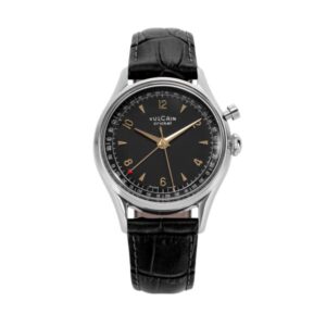 Vulcain Cricket Tradition 36 mm - Black/Gold - Black Alligator