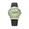 Vulcain Monopusher Heritage - Green - Black Carbon Leather Strap - Image 2