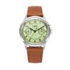 Vulcain Monopusher Heritage - Green - Black Carbon Leather Strap - Image 3