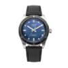 Vulcain Skindiver Nautique Blue with White Lum - Black Carbon Leather Strap - Image 2