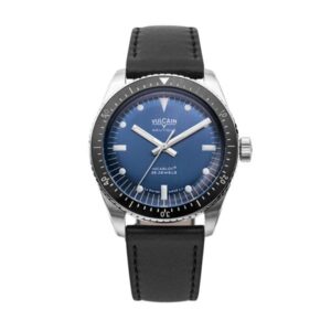Vulcain Skindiver Nautique Blue with White Lum - Black Plain
