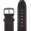 Kožený řemínek Junkers 22mm - hnědý/šedá spona - Image 2
