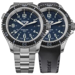 Traser P67 Diver Blue Set ocel a pryž