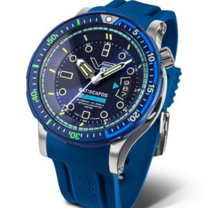 Vostok Europe Batiscafos Automatic NH35-511E768 - Modrý silikonový řemínek