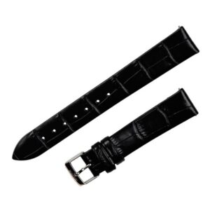 Černý kožený řemínek Aviator pro Douglas Moonflight V.1.33.0.252.4 - lesklá spona