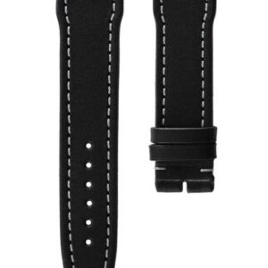 Kožený řemínek Biatec Marine | Černý - 20 mm - Bez spony