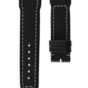 Kožený řemínek Biatec Pilot | Černý - 20 mm - Bez spony