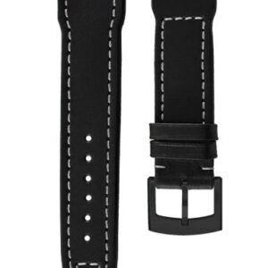 Kožený řemínek Biatec Pilot | Černý - 20 mm - Černá