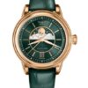 Smaragdově zelený kožený řemínek Aviator pro Douglas Moonflight V.1.33.2.263.4 - zlatá spona - Image 2