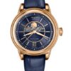 Tmavě modrý kožený řemínek Aviator pro Douglas Moonflight V.1.33.2.256.4 - zlatá spona - Image 2