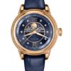 Tmavě modrý kožený řemínek Aviator pro Douglas Moonflight V.1.33.2.256.4 - zlatá spona - Image 3