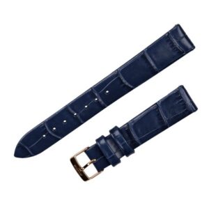 Tmavě modrý kožený řemínek Aviator pro Douglas Moonflight V.1.33.2.256.4 - zlatá spona